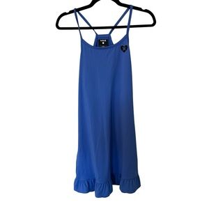 Hurley Blue Youth Girls Strappy Racerback Ruffle Hem Dress Size L (14-16) GUC